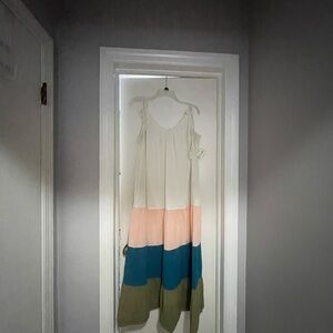 Old Navy Colorblock Maxi Dress - Cream, Pink, Blue, Green